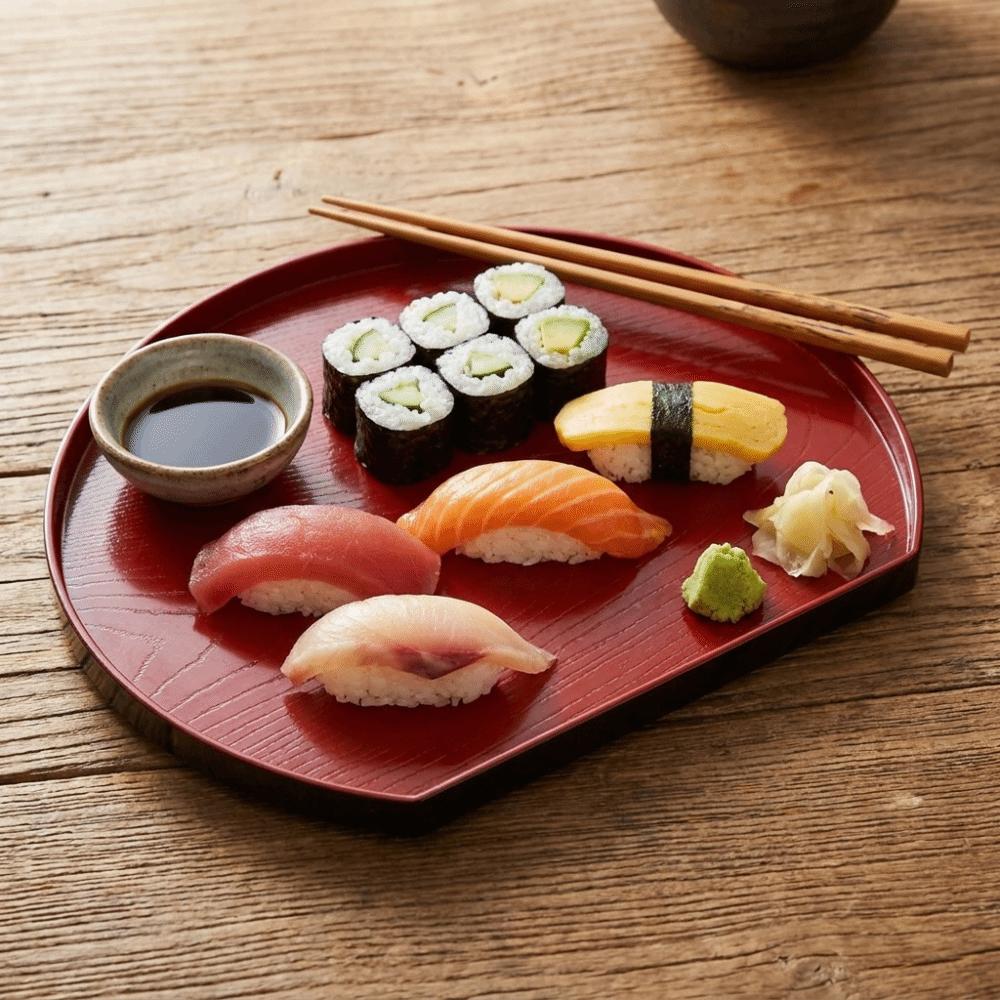 Japanese-Style Food Platter Plastic Fruit Tray Multipurpose Sushi Food Tray  Tableware