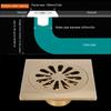 Bathroom Drain Floor Drain Set European Antique Copper Shower Drain Bathroom Toilet Accessory Drainage System