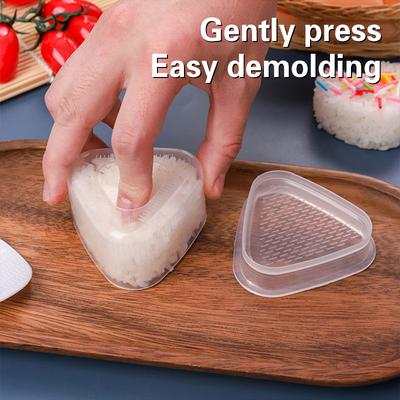 1Pcs Sushi Mold Box Transparent Triangular Sushi Maker Mold Onigiri Rice Ball Food Press Sushi Kit Kitchen Bento Accessorie