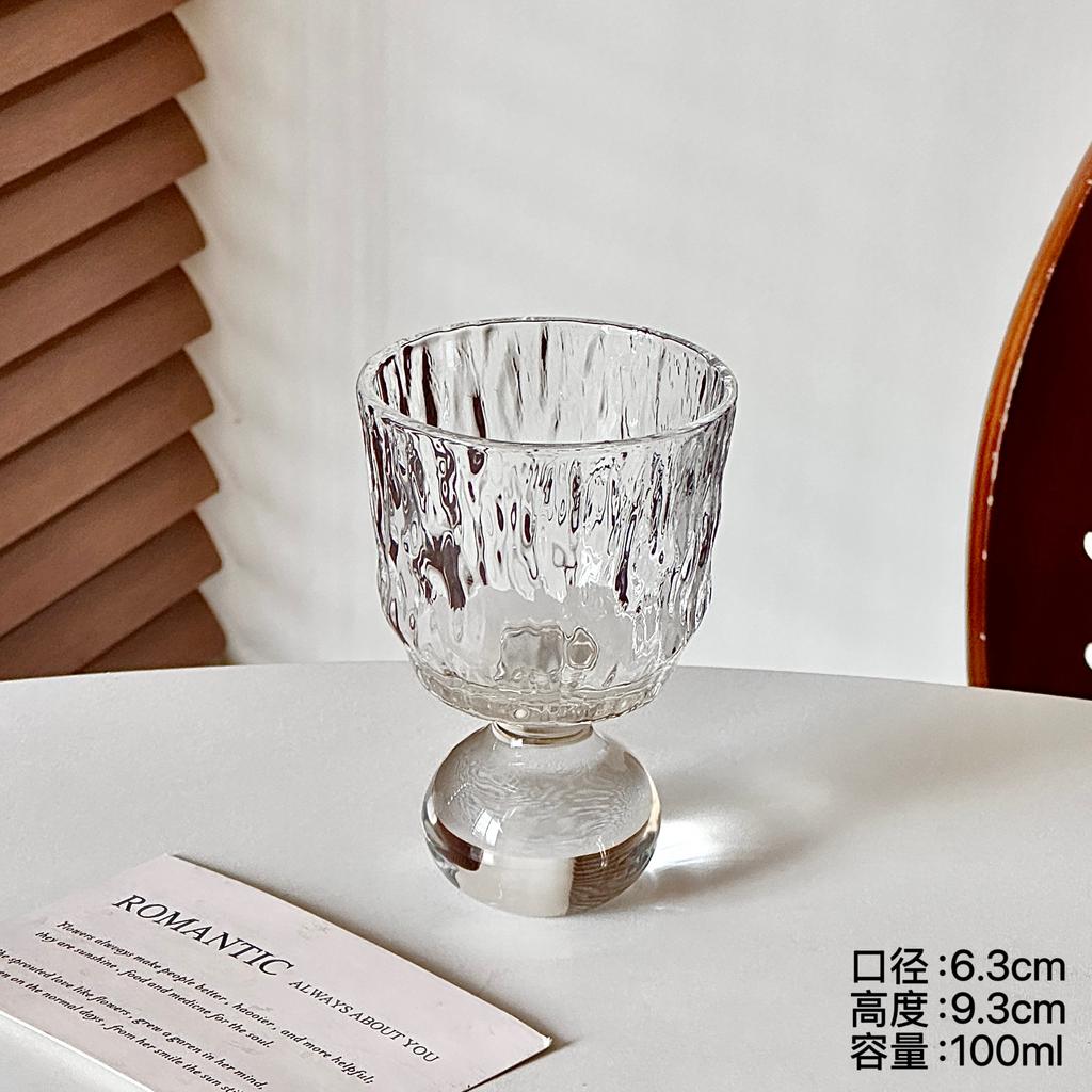 Sevimli Küre Tabanlı Cam Yaratıcı Orta Yüzyıl Viski Bardağı Baijiu Bardağı Çay İçme Bardağı Meyve Suyu Bardağı