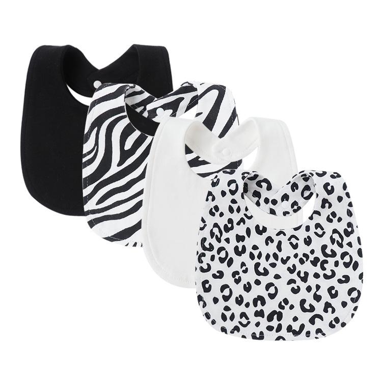Newborn Baby Bibs Pure Cotton Double Layer Drool Bibs High Absorbency Burp Cloths For Infants Toddlers Soft Skin Friendly