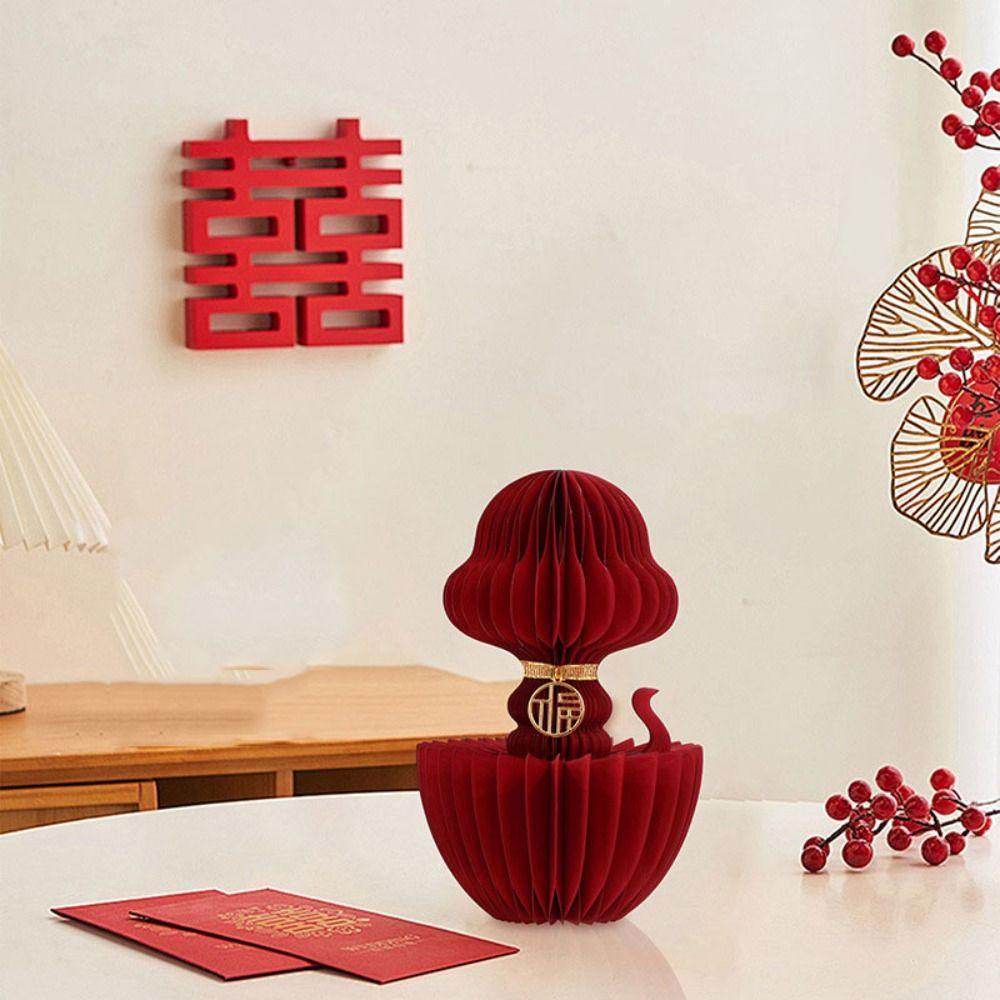 Craft New Year Red Honeycomb Snake Shape Spring Festival Pendant Party Celebration