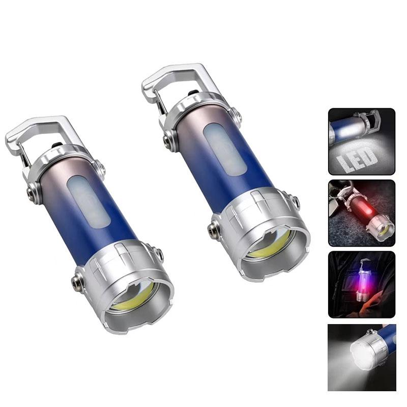 Portable MINI LED COB Handheld Flashlights High Brightness Keychain Work Lamp Emergency Work Lamp For Outdoor Camping Walking