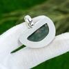 Mothers Day Deal Solar Moss Agate Stone Sterling Silver Sister Wedding Pendant