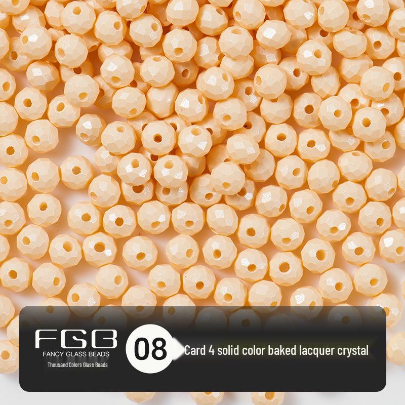 

FGB 4mm Solid Color Faceted Glass Seed Beads, Crystal Cut for DIY Jewelry 30g (approx. 430 beads)