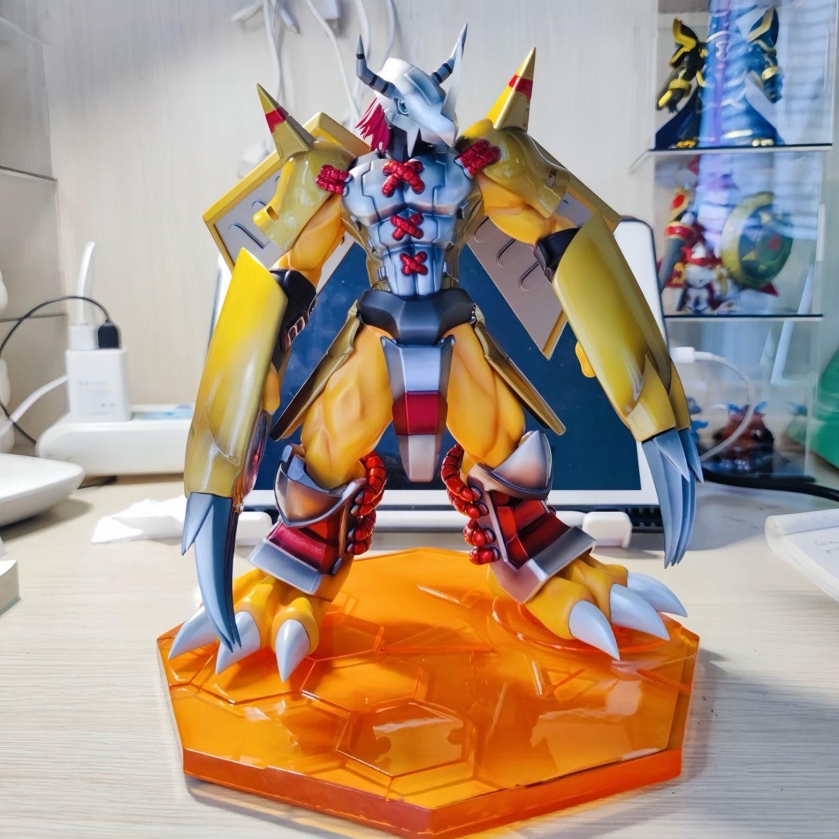 Digimon series WarGreymon Dark Evolution GK figure, trendy toy model, and decorative item. Original Color [Battle-Greymon]