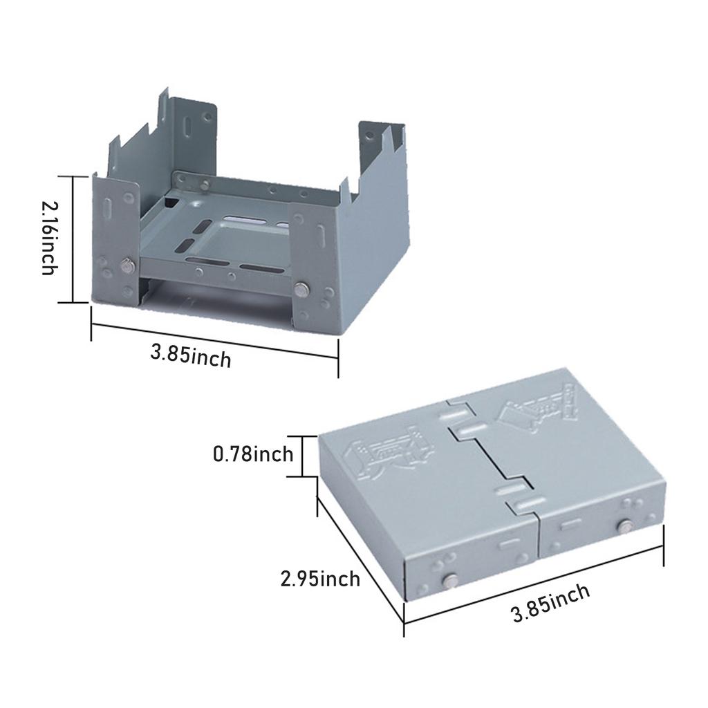 Camping Folding Stove Solid Alcohol Fuel Stove Foldable Barbecue Stove for Travelling Hiking Camping Picnic BBQ