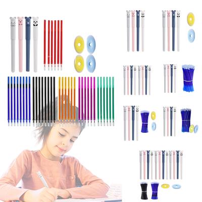 Auslöschbarer Gelstift Thermisch Leichtes Radieren Gelstift Niedliches Cartoon Radiergummi Set Mit Abfallfreiem Radierer 0,5mm Stiftspitze 20ml