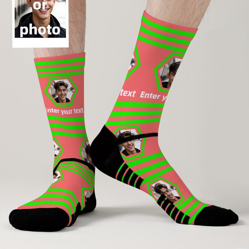 Exclusive 3D Print Face Socks - Christmas Gifts & Versatile Polyester Socks