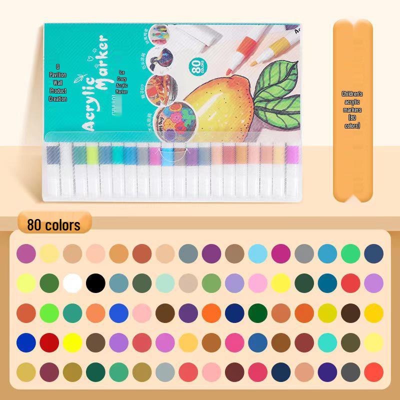 

Набор акриловых маркеров 48 цветов, не растекающихся, водостойких, для DIY, кроссовок, граффити и искусства - Нетоксичные маркеры