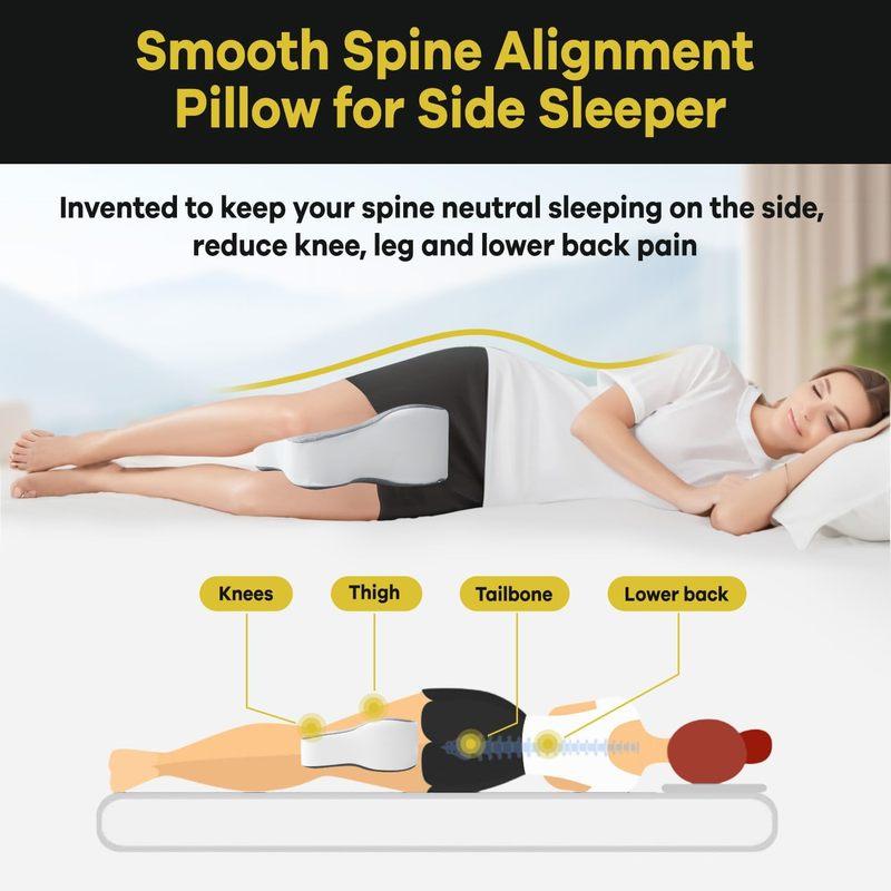 Memory Foam Knee Pillow Orthopaedic Leg Pillow Bed Cushion Support Pain Relif Protect Knee and Legs