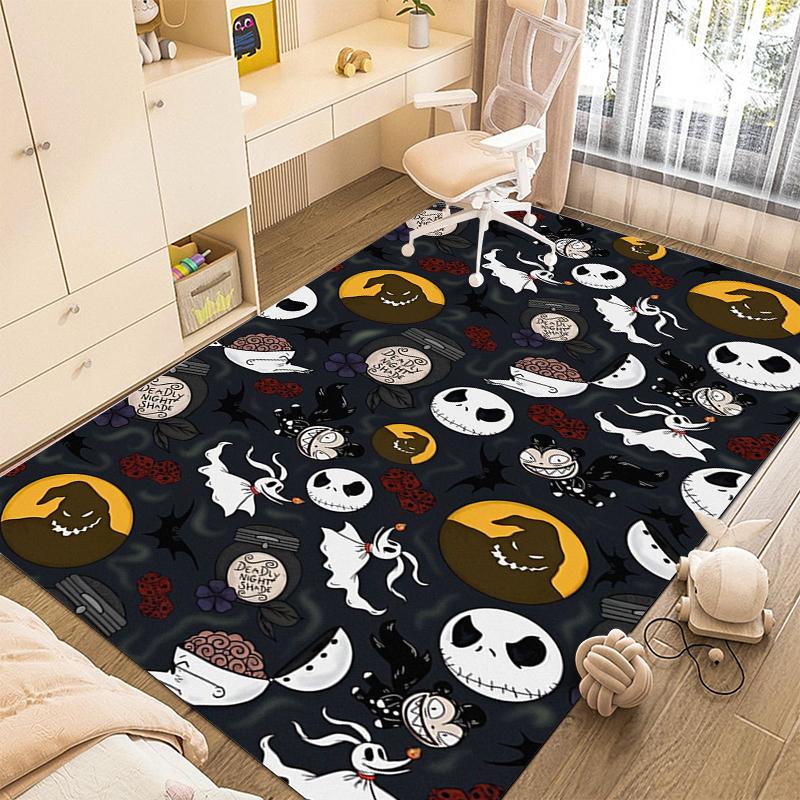 1PC The N-Nightmare Before Christmas Printing Carpet for Living Room Bedroom Kid's Room Home Decor Area Rug Non-slip Mat Gift