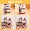 Penguin Plush Keychain With Knitted Scarves And Hat For Gift And Decoration