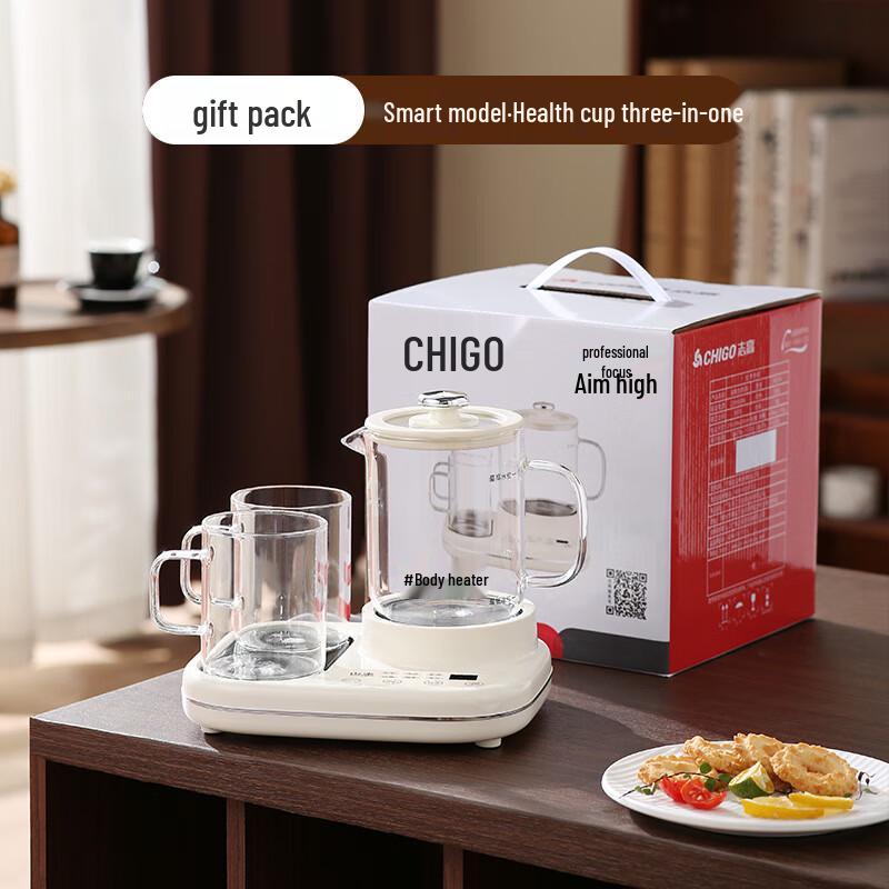 Wutuo Чайник для здоровья и чая 3-в-1 с двойным нагревом