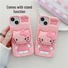 Cartoon Cute KT Cat Holder Phone Case for iPhone 14/13/12/11 & Apple 16/15 Pro/Max
