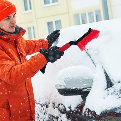 Ice Scrapers for Car Windshield 2in 1 Car Scraper Snow Brush Ergonomic Foam Grip Snow Cleaner for Car Window Ice Scraper for Car