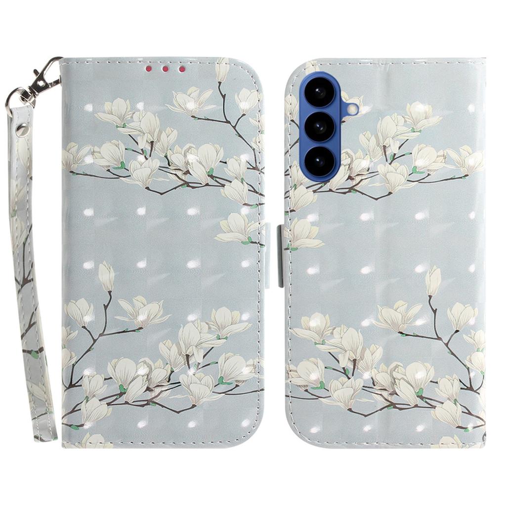 For Samsung Galaxy S26+ Case Pattern Printing Leather Wallet Phone Cover with Wrist Strap