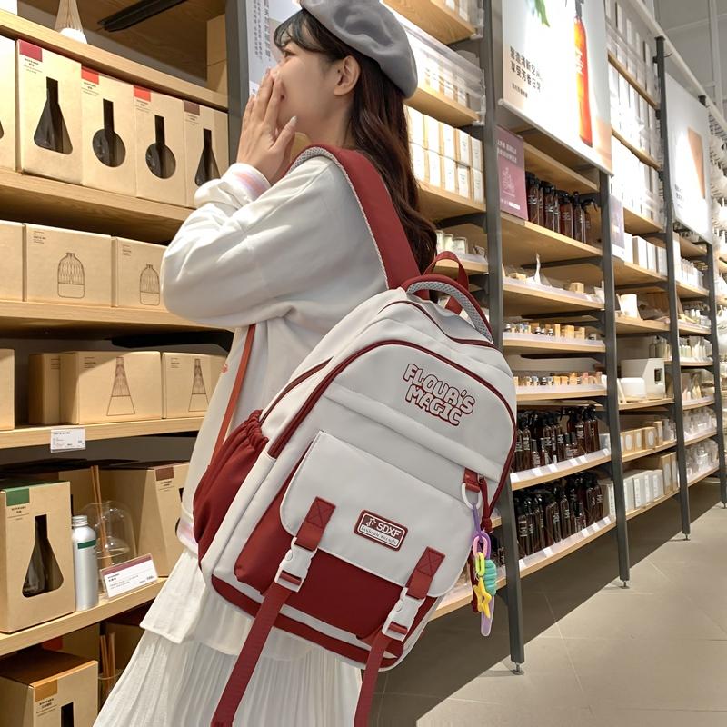 Рюкзак с цветными блоками большой вместимости — фото 20