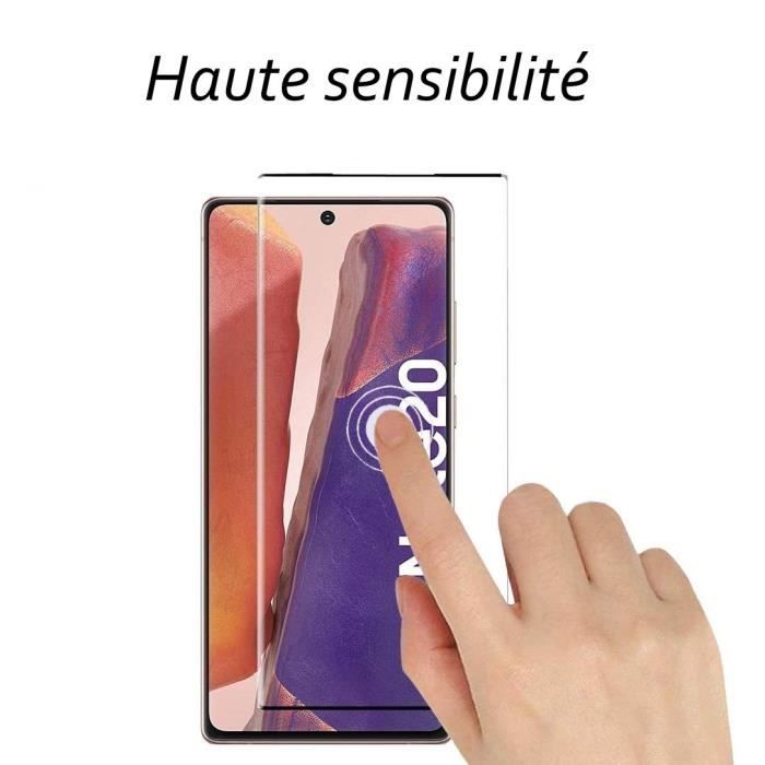 Coque de protection - Toproduits® - Note 20 - Verre trempé - Souple - Bords noirs courbés