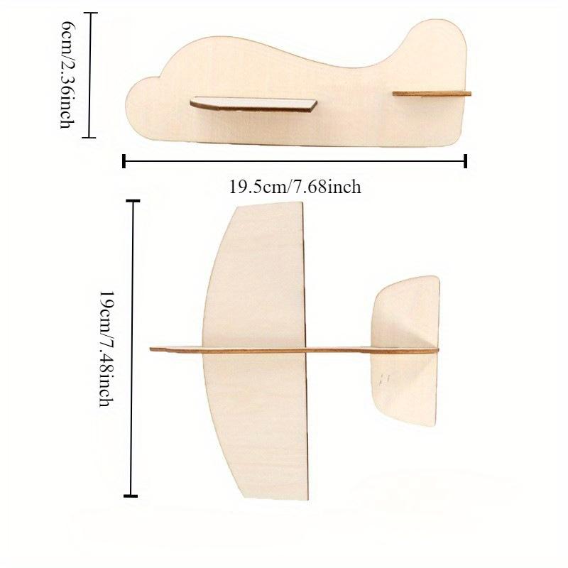 10pcs Unfinished Wooden Aircraft Models - DIY Handmade Craft Material for Graffiti, Painting, and Colouring Creative Art Projects, and Woodworking