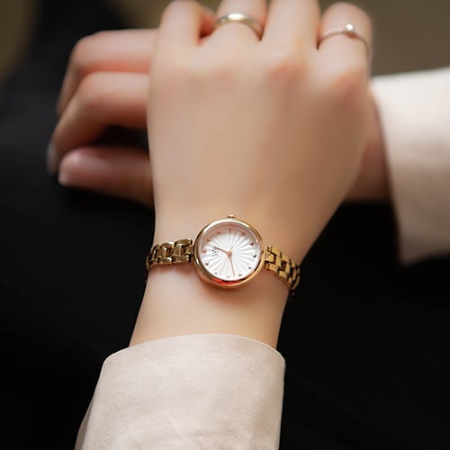 

[LANTS] LANTS Women s Metal Band Watch Silver LA-1245WH NONE