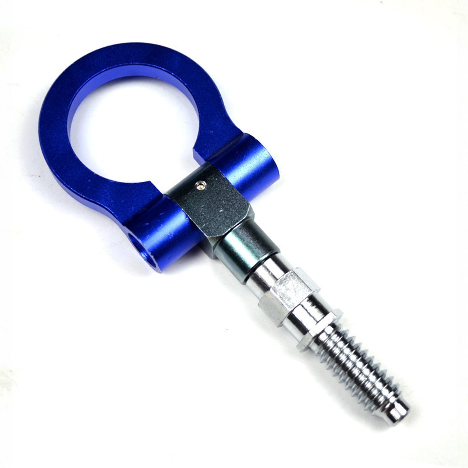 

Universal Car Tow Hook Sturdy Wear-resistant JP/EU Plug Aluminum Alloy Front Bumper Trailer Loop Towing Ring Hook Auto Supply One Size