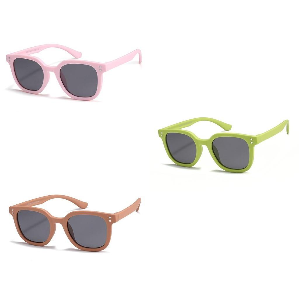 Square Kids Style Frame Polarized Sunglasses Summer Outdoor Sun Uv Protection