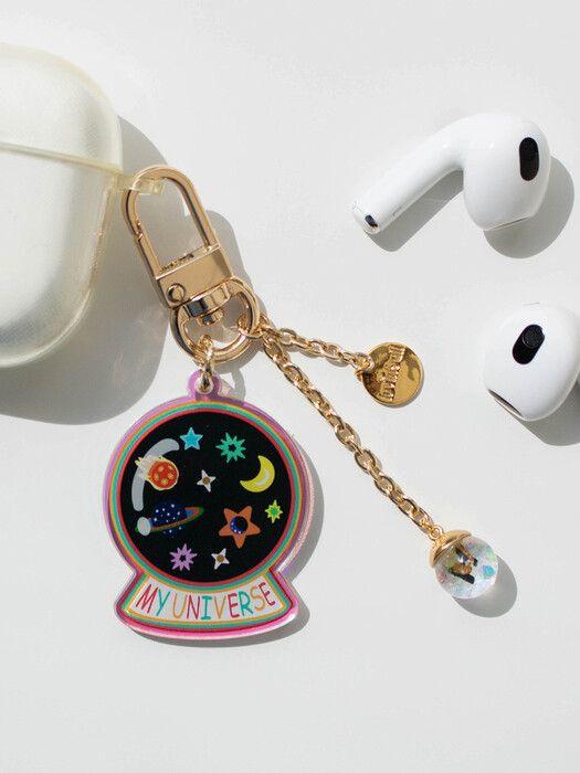 Luvinball My Universe Schneekugel Schlüsselanhänger mit Initiale