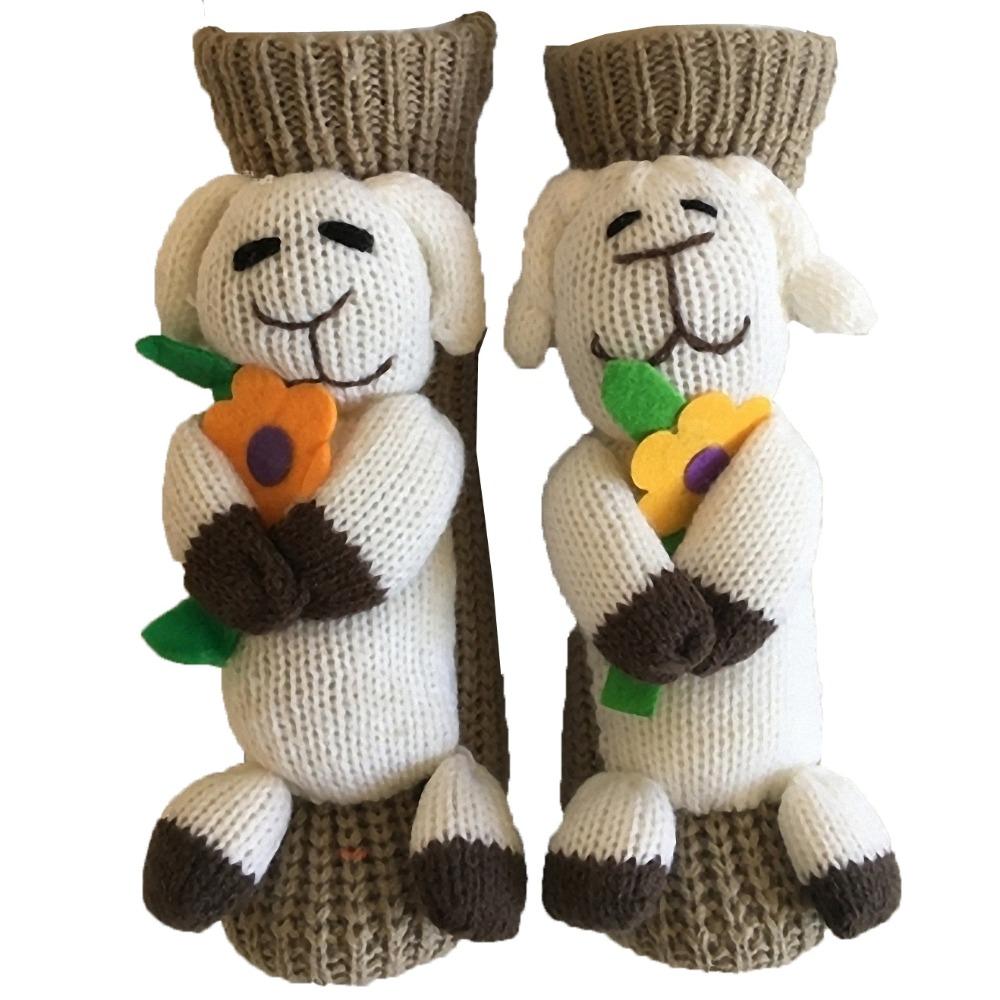 3D Knit Animal Socks Hand Crocheted Double Layer Novelty Floor Socks Anti-Sweat Breathable Winter Socks Christmas Gifts