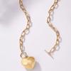 Women's Pendant Necklace, Fashionable and Simple Style, Large Heart-Shaped Pendant, Ot Clasp Necklace Jewelry Gift, Suitable for Women, Valenti