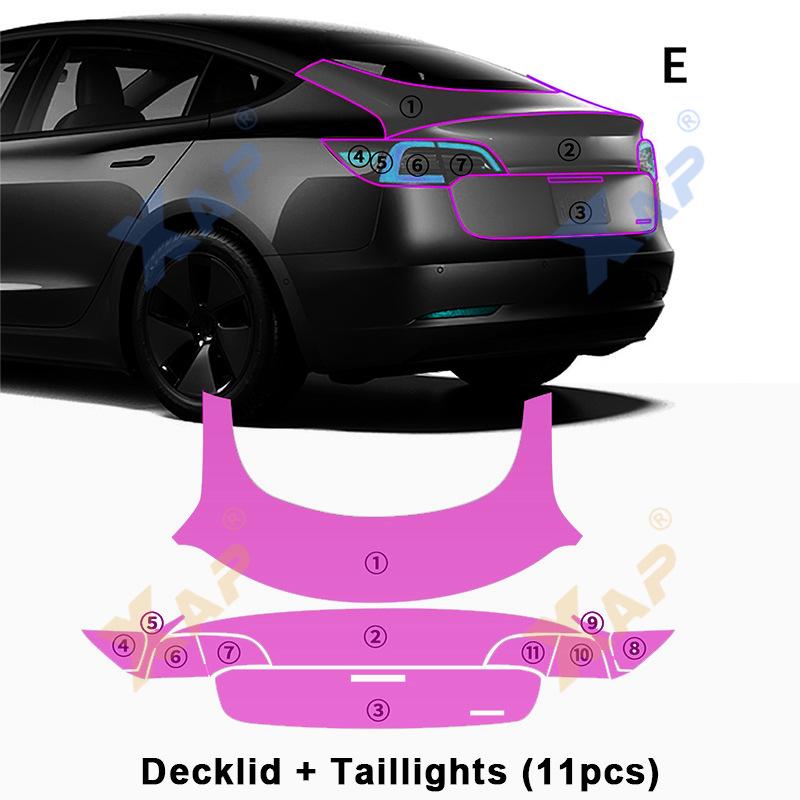 Tesla Model 3 (2020-2023) Scratch-Proof Transparent TPU Paint Protection Film