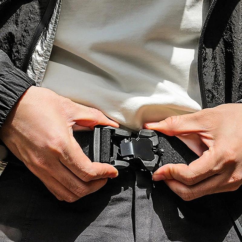 Genuine Tactical Belt Quick Release Magnetic Buckle Belt Soft Real Nylon Sports Accessories men and women belt