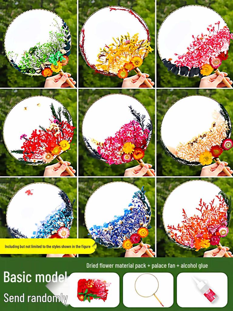 Dried Flower Fan DIY Kit for International Women's Day - Team Building & Handmade Gift