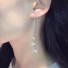 Shiny Crystal Butterfly Dangling Earrings for Women Exquisite Copper CZ Zircon Long Tassel Earring Girls Party Wedding Jewelry