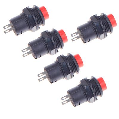 Interruttore a pulsante per auto/barca con chiusura a scatto OFF-ON sensibile rosso da 12 mm 5X/LOTTO