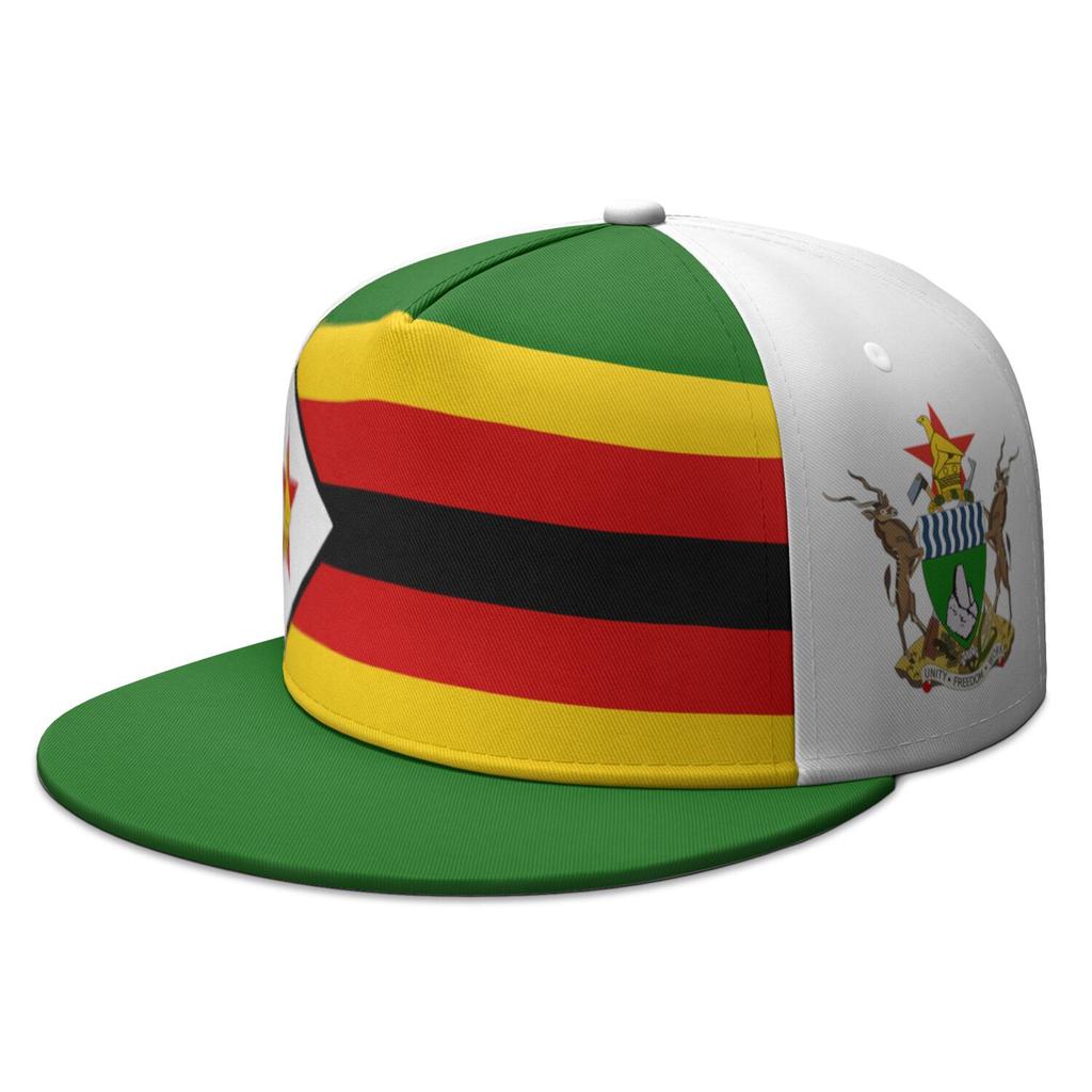 Zimbabwe Free Custom Made Name Logo Flat Brimmed Cap Nation Flag Zw Country College Zimbabwean Print Photo Text Hip-hop Hat