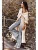 2025 Summer Women's High Waist Sequin Patchwork Wide-Leg Pants - European and American Casual Fashion Trend