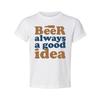 Beer Always A Good Idea Unisex Graphic Tee For Beer Lovers Casual Everyday Wear