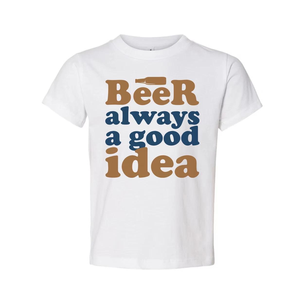 Beer Always A Good Idea Unisex Graphic Tee For Beer Lovers Casual Everyday Wear 4XL