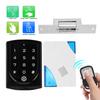 Door Access Control System NO Lock Remote Control Button Doorbell Power Supply 10keyfobs