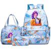 3Pcs/set Anime Demon Hunters Printed Backpack Handbag Pencil Case for Teenager Student Bookbag Schoolbag Women Large Capacity Waterproof Bag