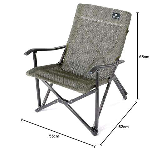 CAMPING MOON Mesh Low Chair, Khaki, F-1003-WK