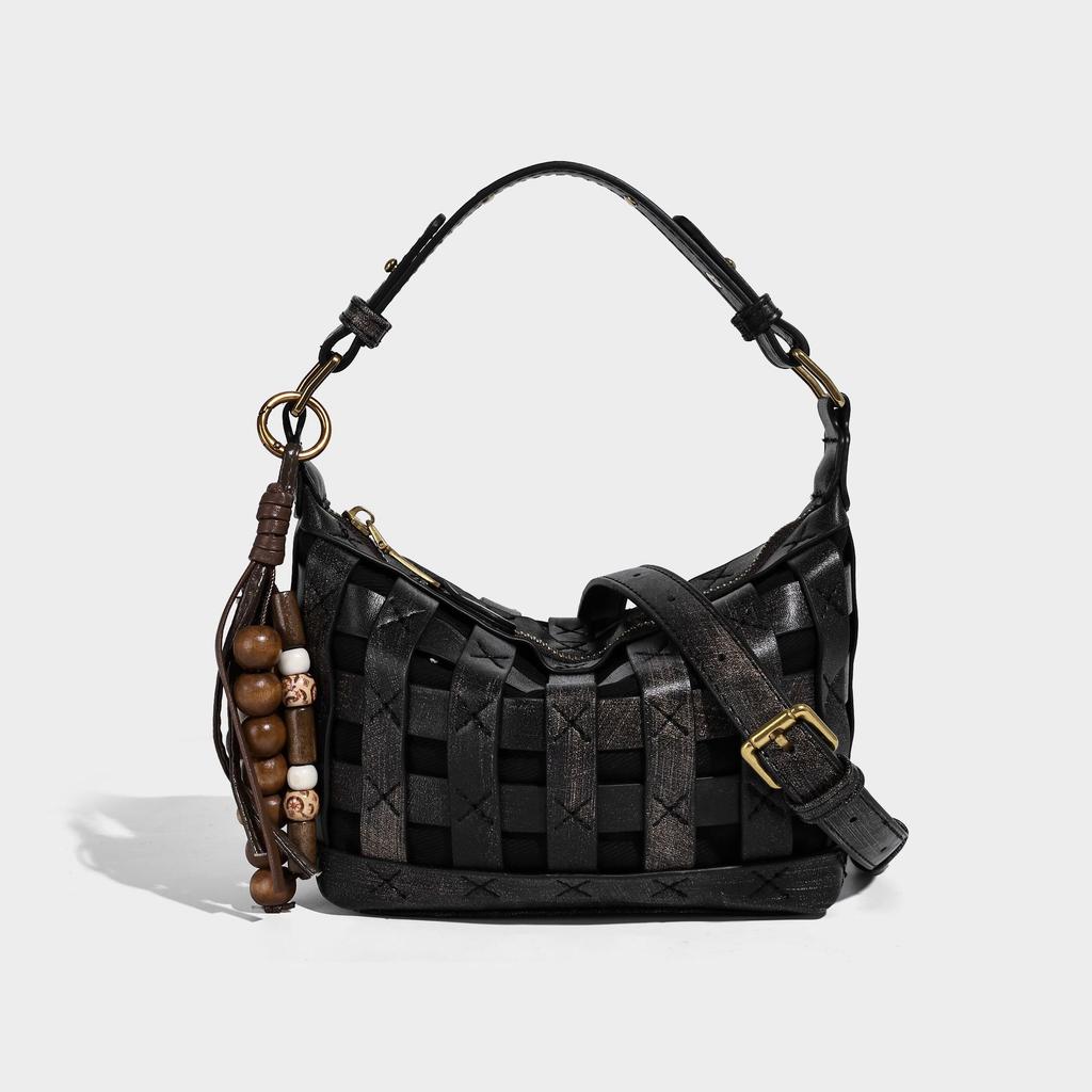 This Year's Trend 2025 New Niche Design Woven Hollow Handheld Basket Bag Stylish Versatile Trendy Women's Bag