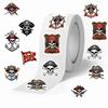 500 Pieces/roll Sticker Roll Sticker New Product Cartoon Pirate Creative Handbook Material Self-adhesive Seal Sticker