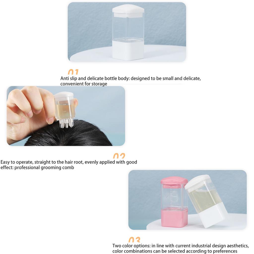 Scalp Applicator Comb Hair Scalp Oil Applicator Ball Root Comb Applicator Bottle Scalp Massager Hair Growth Applicator