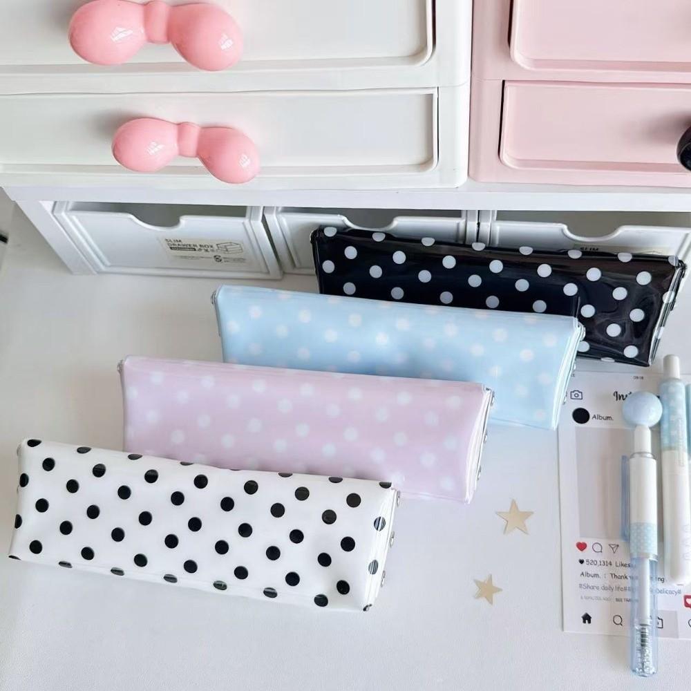 Snap Button Closure Storage Pouch Portable Design Stationery Organizer Student
