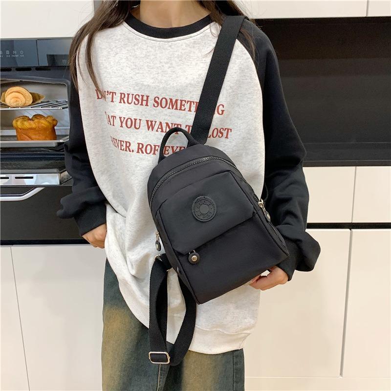 Mini Small Bag Oxford Cloth Backpack Women's New Waterproof Versatile Solid Color Lightweight Backpack Lightweight