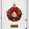 Christmas Door Decor Wreaths Realistic Hanging Wreath Garland Decoration Versatile Bow/Berry/Santa/Reindeer for Home Party Decor
