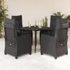 VidaXL Garden Dining Set with Cushions 5 Pcs, Table and Chairs with Adjustable Backrest, Outdoor Furniture, 3212743