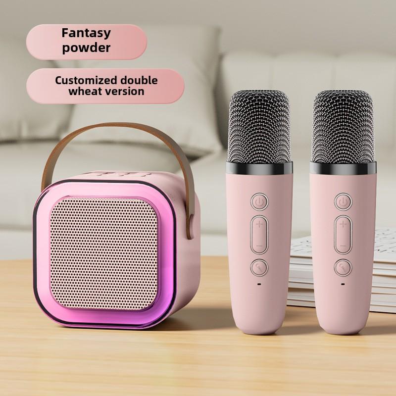 K12 Mini Wireless Bluetooth Portable Speaker with Integrated Microphone Home Karaoke System Family Outdoor Audio Device